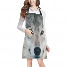 Gray Wolf Full Print Apron BBQ Kitchen Cooking with Style