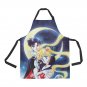 Sailor Moon and Tuxedo Mask Full Print Apron BBQ Kitchen Cooking with Style