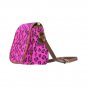 Pink Leopard Print Saddle Bag