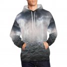 USA Size Thunderbolt Lightning on Sea Ocean Men's Full Print Hoodie