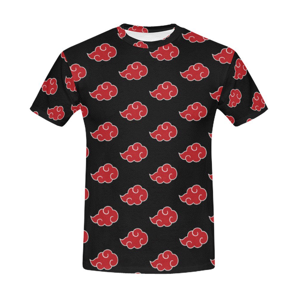 US SIZE M - Akatsuki Cloud Naruto Men's Full Print T-Shirt Tee
