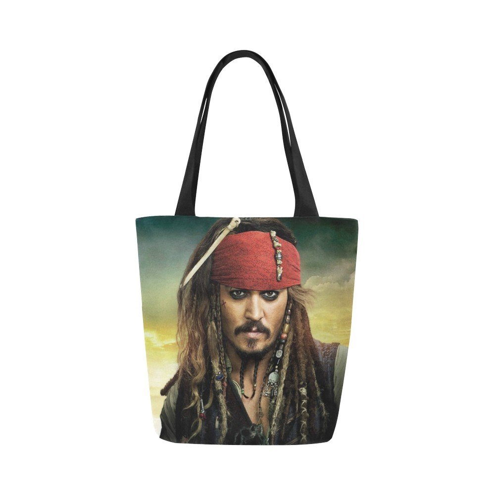 Pirate Jack Sparrow Canvas Tote Bag Two Sides Printing