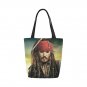 Set of FOUR Pirate Jack Sparrow Canvas Tote Bag Two Sides Printing