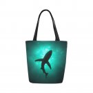 Shark Silhouette Canvas Tote Bag Two Sides Printing