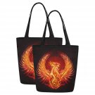 Set of TWO Phoenix Bird Magical Creature Canvas Tote Bag Two Sides Printing