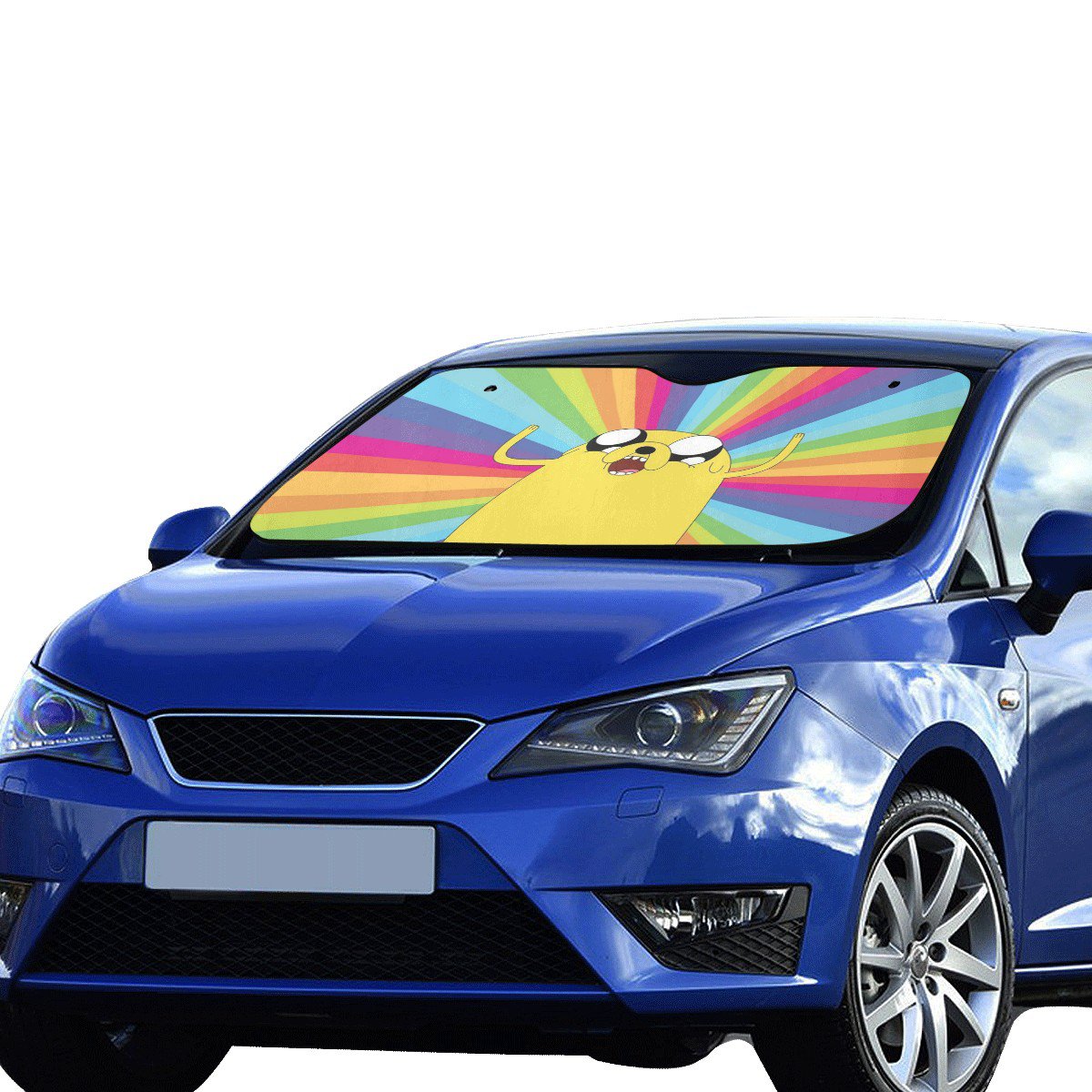 Jake The Dog Cartoon Car Auto Sun Shade Windshield 55" x 29.53"