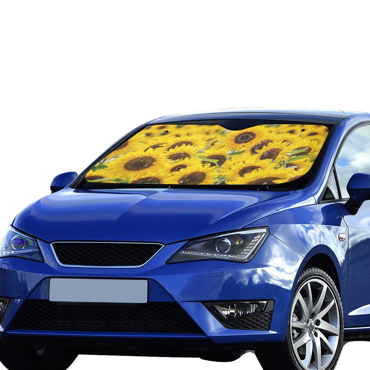 Sunflower Flower Floral Car Auto Sun Shade Windshield 55" x 29.53"