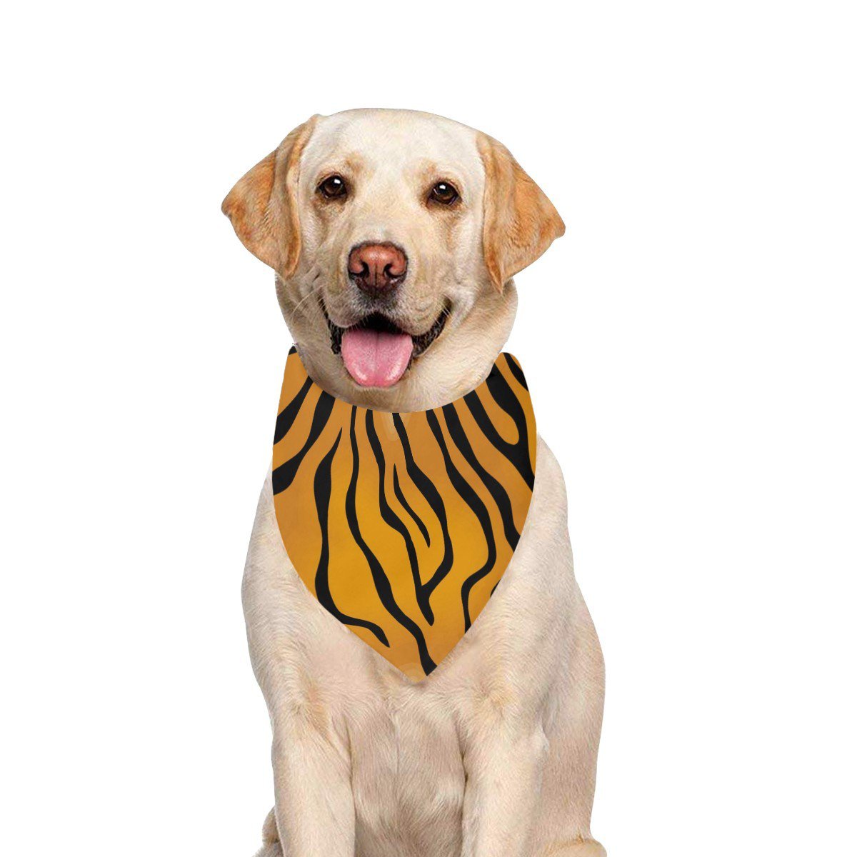 Tiger Stripes Animal Pattern Pet Dog Bandana (Large Size)