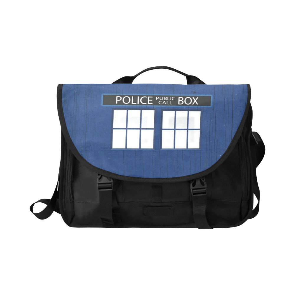 Police Box Tardis Messenger Laptop Bag up to 15" Fits the Essentials too