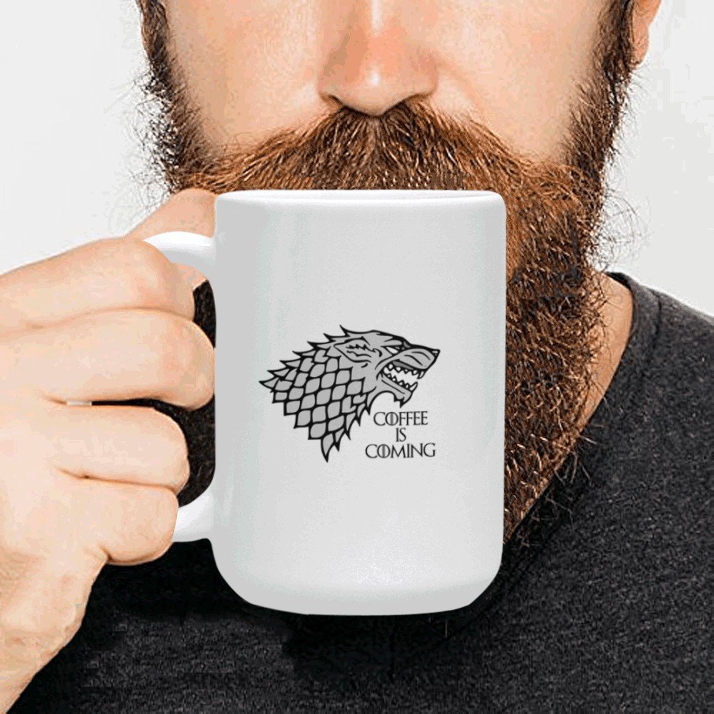 Coffee is Coming Ceramic Mug (15 Oz)