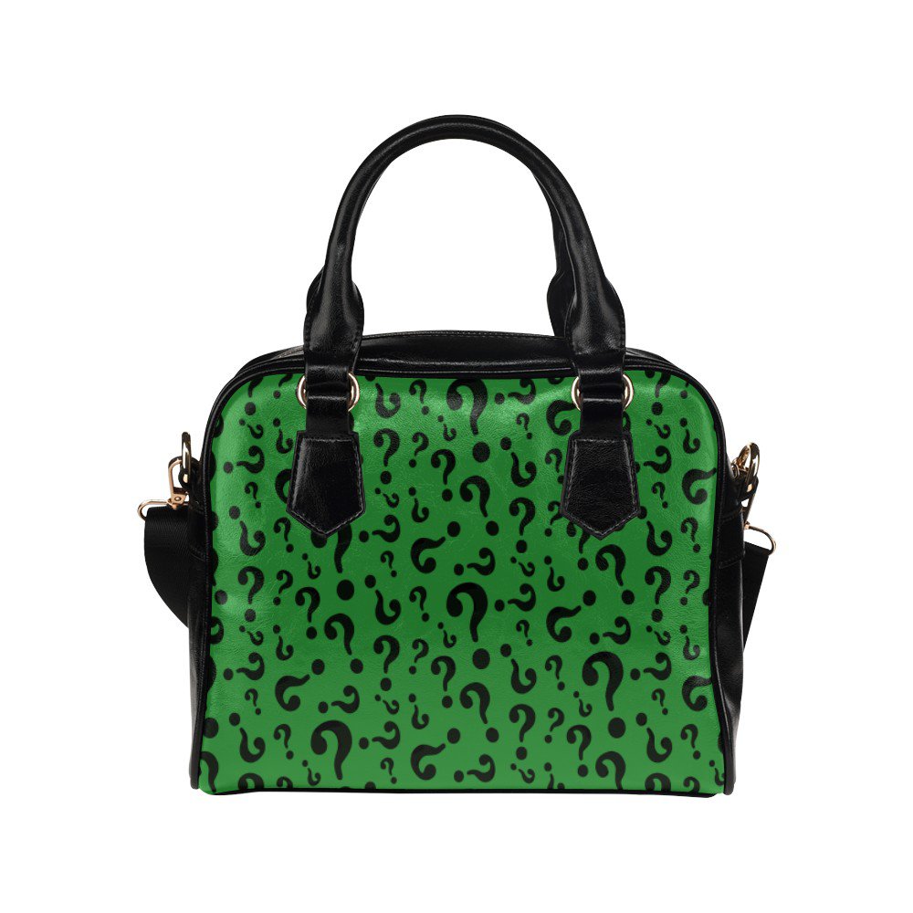 Riddler Question Mystery PU Leather Shoulder Handbag Bag