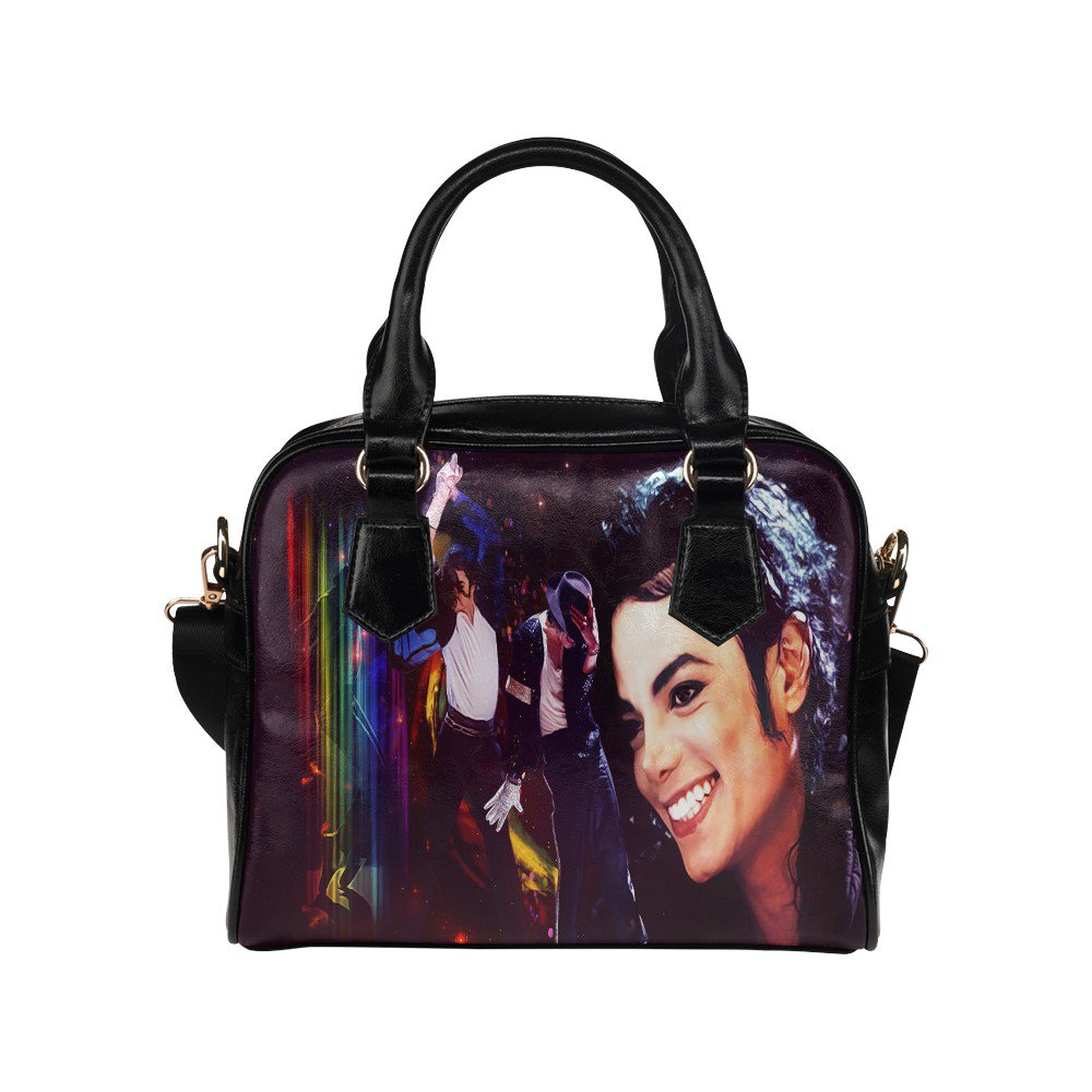 Michael Jackson PU Leather Shoulder Handbag Bag