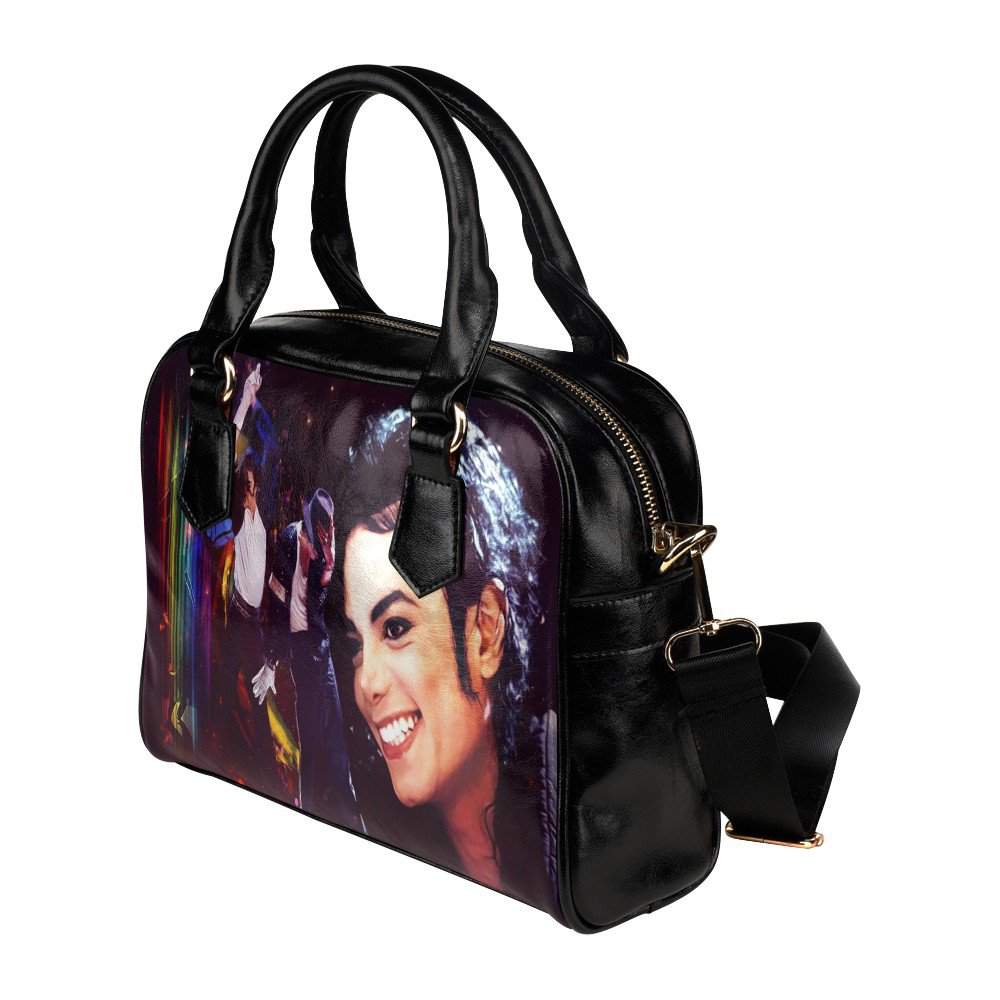 Michael Jackson PU Leather Shoulder Handbag Bag