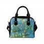 Almond Blossom Van Gogh PU Leather Shoulder Handbag Bag