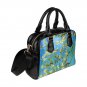 Almond Blossom Van Gogh PU Leather Shoulder Handbag Bag
