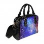 Galaxy Nebula Universe Stars PU Leather Shoulder Handbag Bag