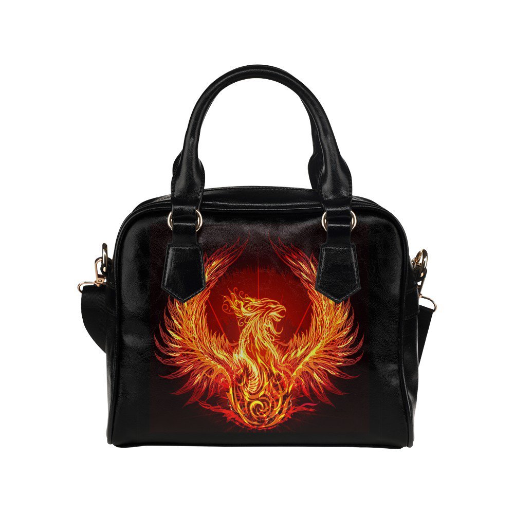 Phoenix Magical Bird PU Leather Shoulder Handbag Bag