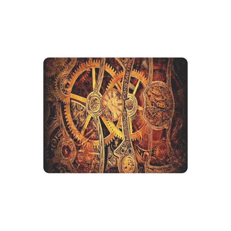Steampunk Metal Gears Rectangle Mousepad Non Slip Neoprene