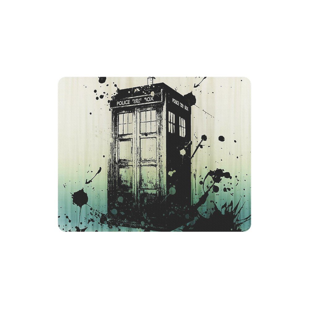 Splashed Tardis Police Box Rectangle Mousepad Non Slip Neoprene