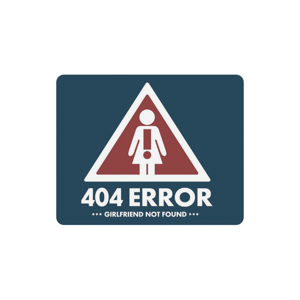 404 Error Girlfriend Not Found Rectangle Mousepad Non Slip Neoprene
