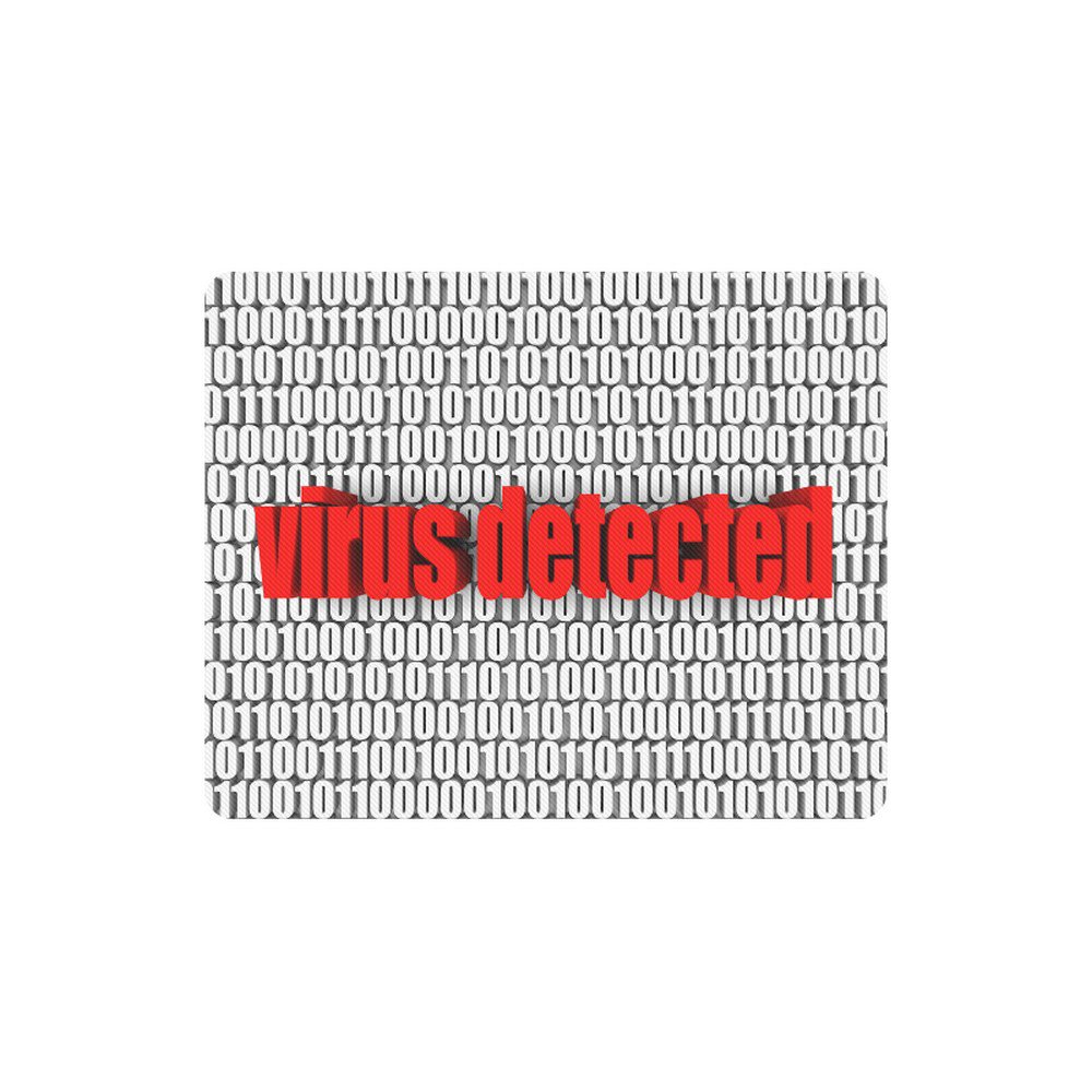 Virus Detected Rectangle Mousepad Non Slip Neoprene