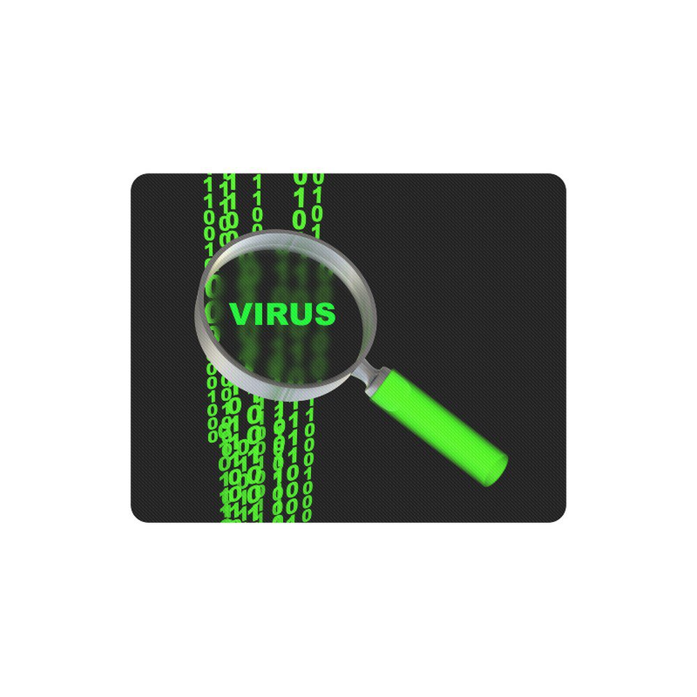 Virus Detective Programmer Rectangle Mousepad Non Slip Neoprene