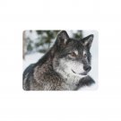 Wolf Gray Rectangle Mousepad Non Slip Neoprene