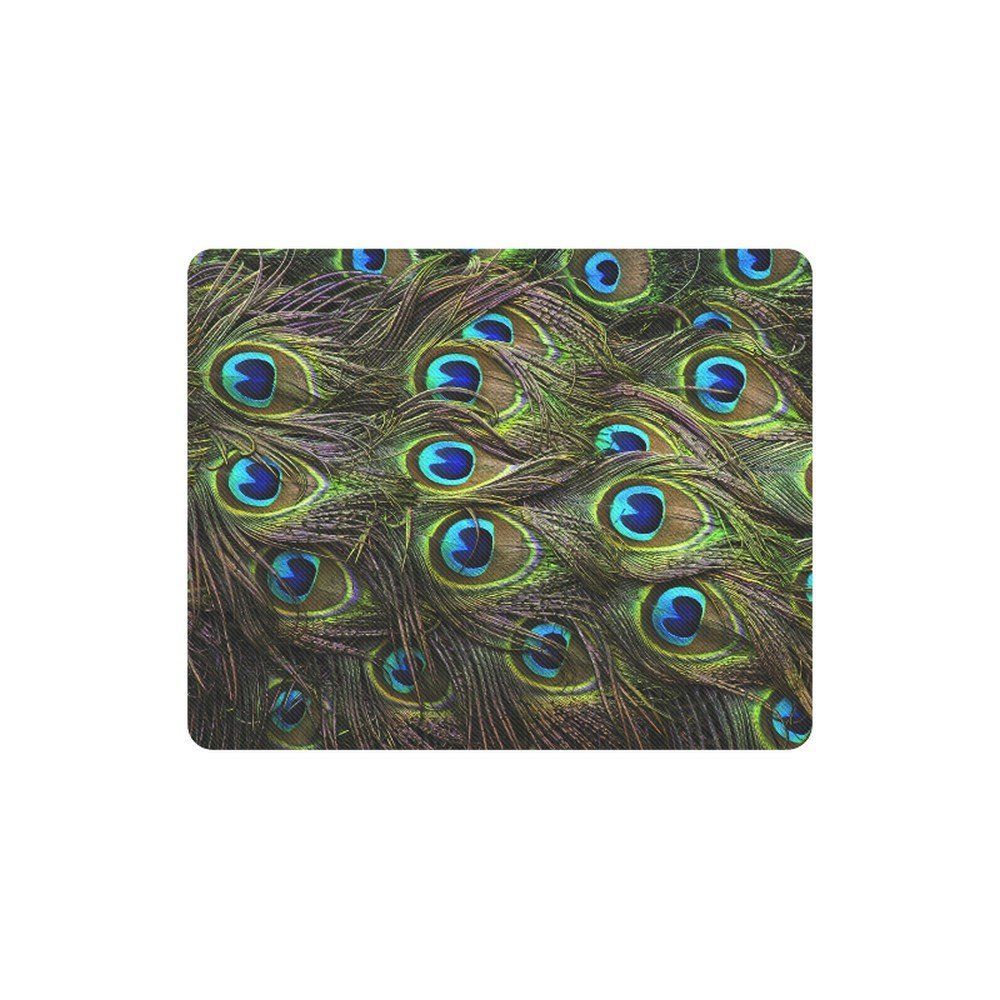 Peacock Fur Printing Rectangle Mousepad Non Slip Neoprene