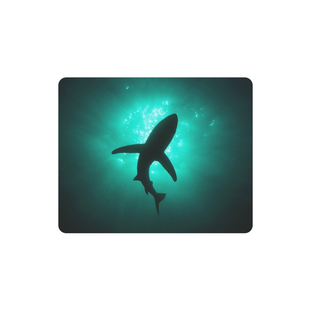 Shark Silhouette Rectangle Mousepad Non Slip Neoprene