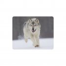 Wolf Running at Snow Rectangle Mousepad Non Slip Neoprene