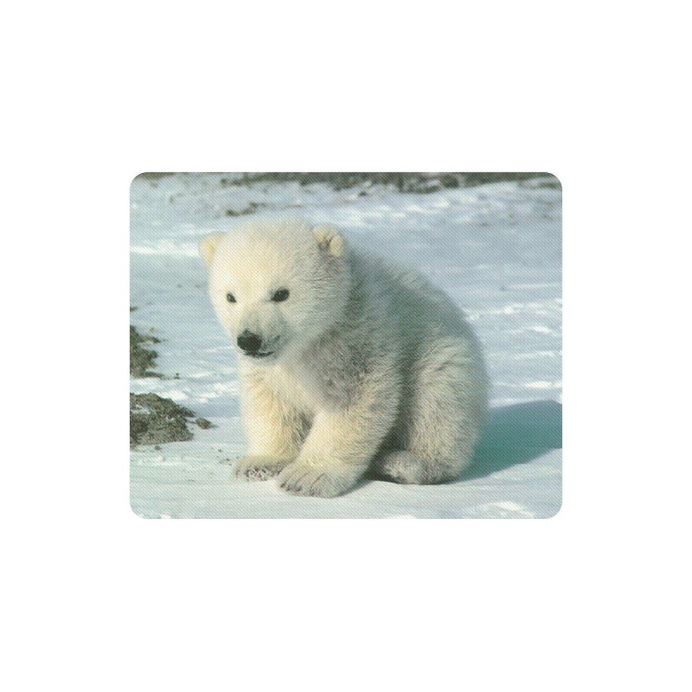 Baby Polar Bear Rectangle Mousepad Non Slip Neoprene