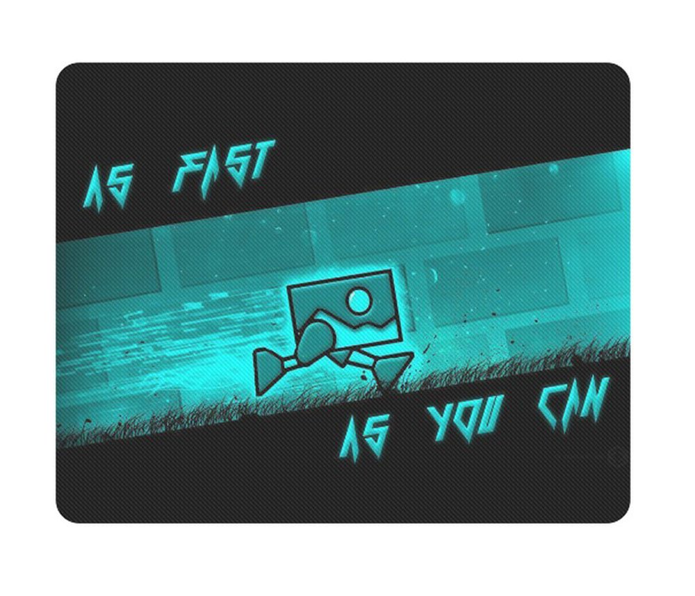 Geometry Dash Rectangle Mousepad Non Slip Neoprene