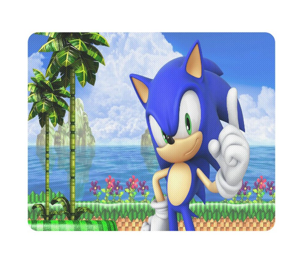 Sonic Hedgehog Rectangle Mousepad Non Slip Neoprene