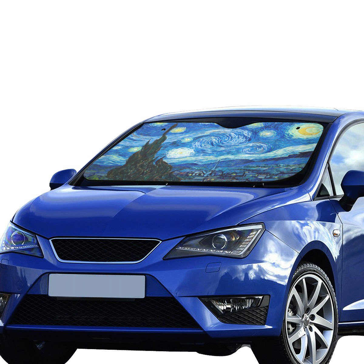 Starry Night Van Gogh Car Auto Sun Shade Windshield 55" x 29.53"