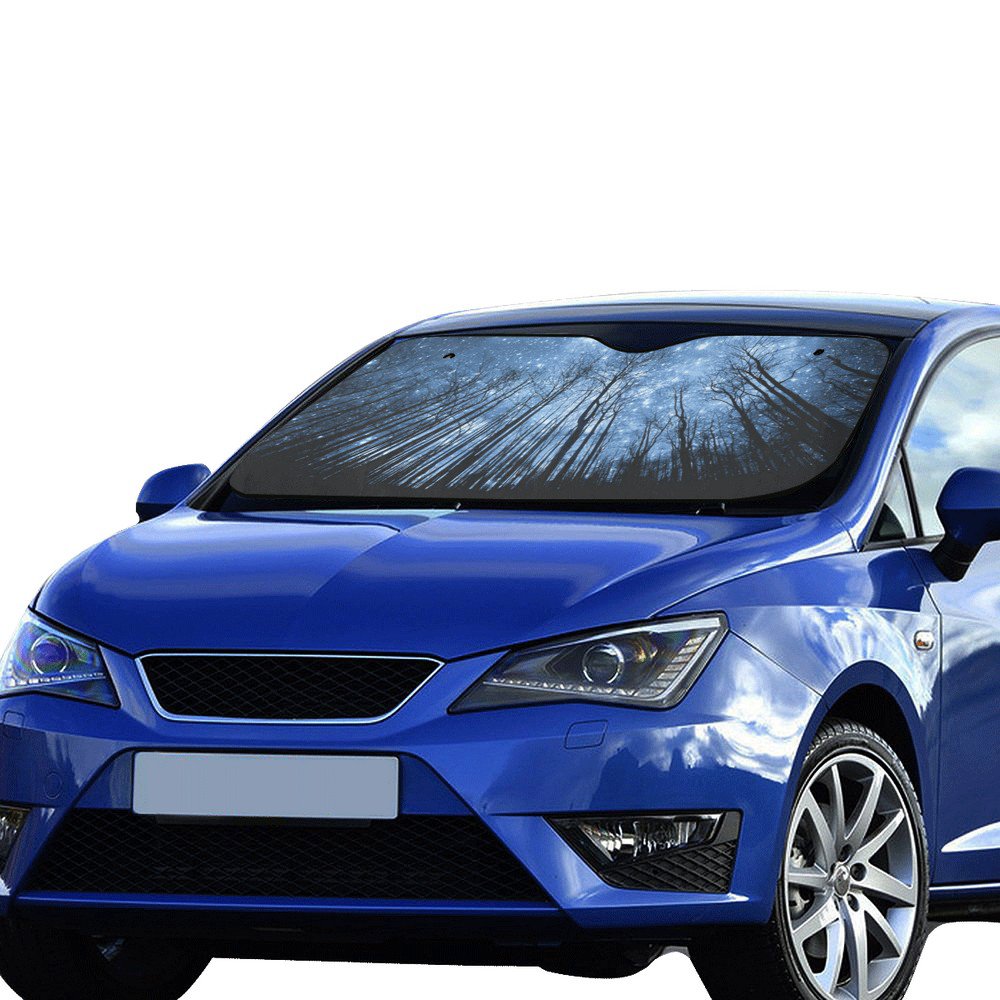 Starry Night Stars Forest Car Auto Sun Shade Windshield 55" x 29.53"