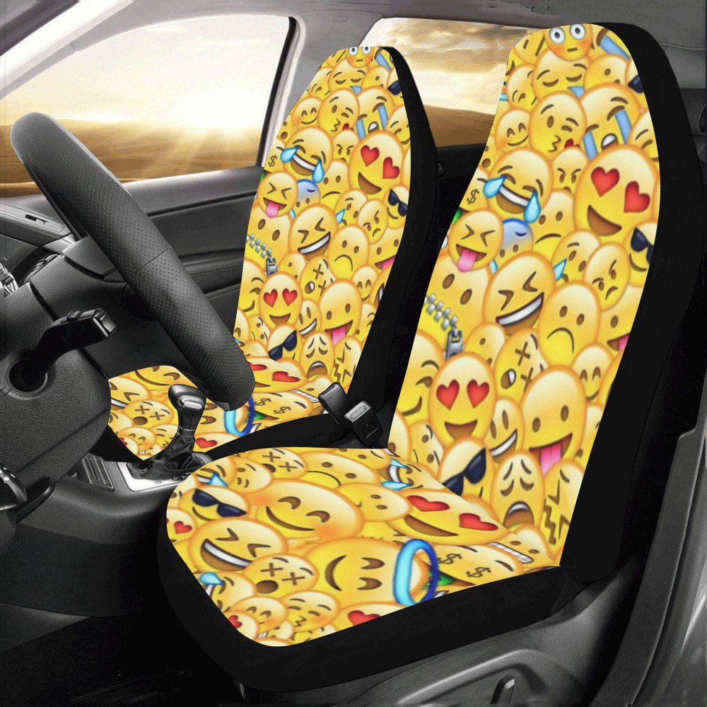 Messenger Face Expression Car Seat Covers (Set of 2)