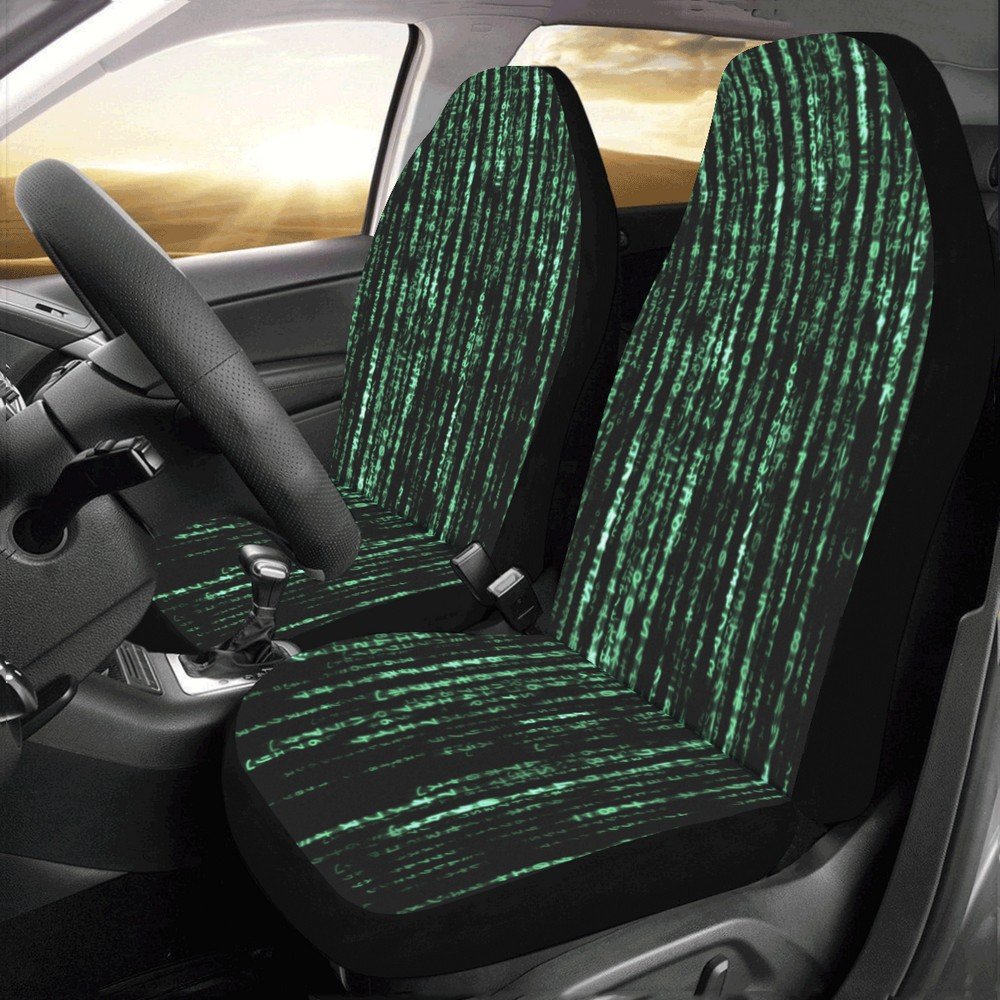Matrix Computer Coding Car Seat Covers (Set of 2)