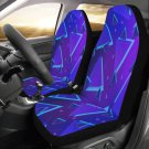 Modern Triangle Blue Purple Car Seat Covers (Set of 2)