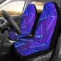 Modern Triangle Blue Purple Car Seat Covers (Set of 2)