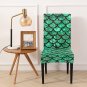Green Mermaid Scales Chair Cover Pack of 4 pcs