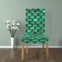 Green Mermaid Scales Chair Cover Pack of 4 pcs