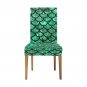 Green Mermaid Scales Chair Cover Pack of 4 pcs