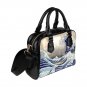 The Japanese Tsunami Wave PU Leather Shoulder Handbag Bag