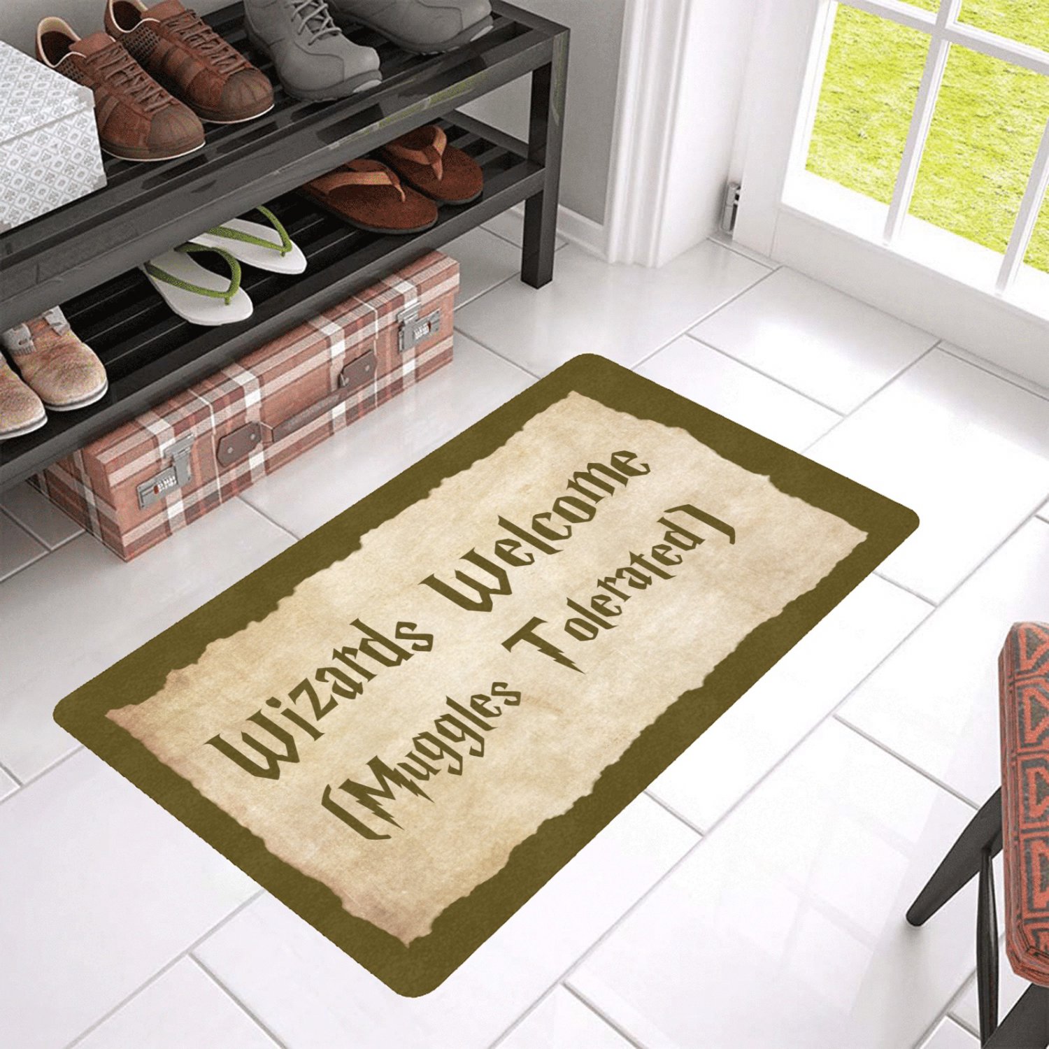 Wizards Welcome Muggles Tolerated Doormat (Rubber)
