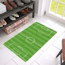 Football Soccer Field Green Grass Print Doormat (Rubber)