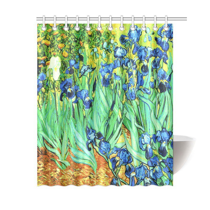 Irises Van Gogh Back Drop Shower Curtain
