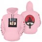 USA Size Women's PINK Itachi Uchiha Anime All Over Print Hoodie