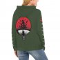 USA Size Women's GREEN ARMY Itachi Uchiha Anime All Over Print Hoodie