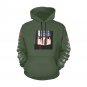 USA Size Women's GREEN ARMY Itachi Uchiha Anime All Over Print Hoodie