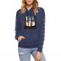 USA Size Women's BLUE NAVY Itachi Uchiha Anime All Over Print Hoodie